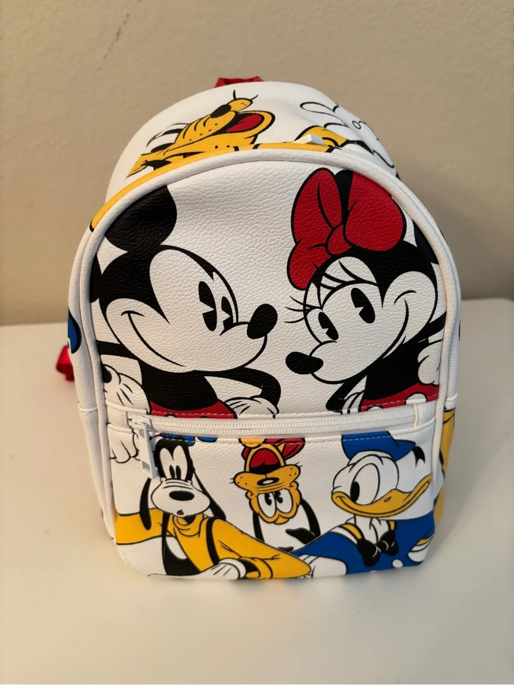 Disney Kids White Minnie & Mickey Character Backpack